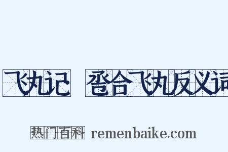 飞丸记·卺合飞丸反义词是什么意思的图片